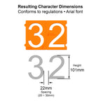 Sail Numbers 100 mm