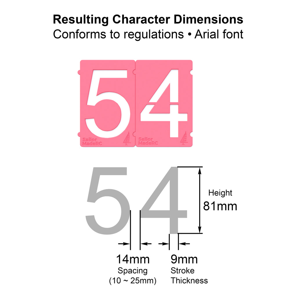 Sail Numbers 80 mm