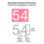 Sail Numbers 80 mm